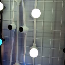 Гирлянда белт-лайт на отрез, белый резиновый провод, IP65, шаг 20 см, 1 м