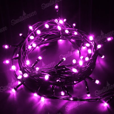 Гирлянда Нить Розовый цвет 10м