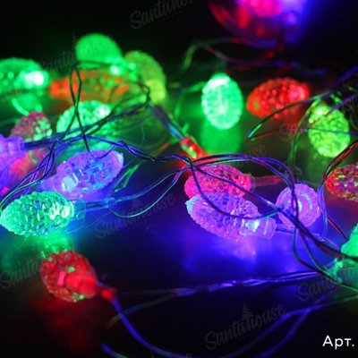 Гирлянда Нить/Шишка RGB цвет 4м