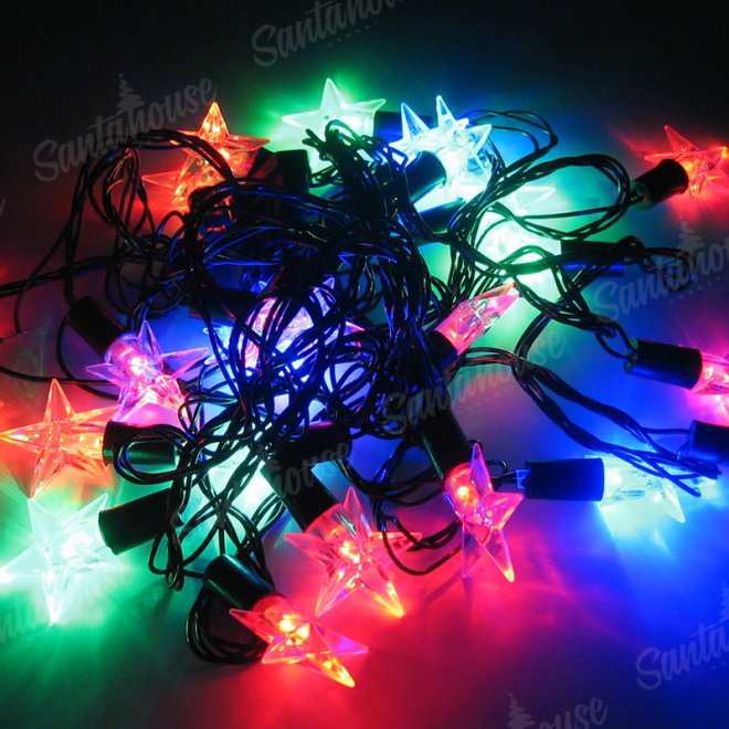 Гирлянда Нить/Звездочка RGB цвет 4м