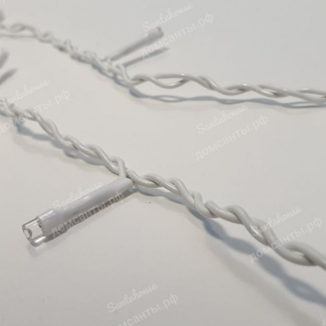 Бахрома Leon Led белый ПВХ провод, 6х0,8м., тёплый + тёплый белый, IP54